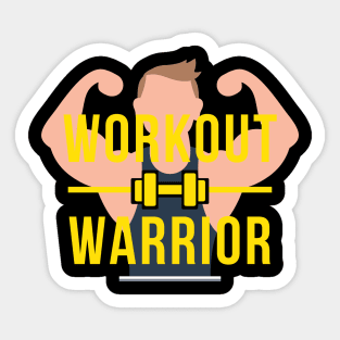 Gym Workout Warrior Sticker